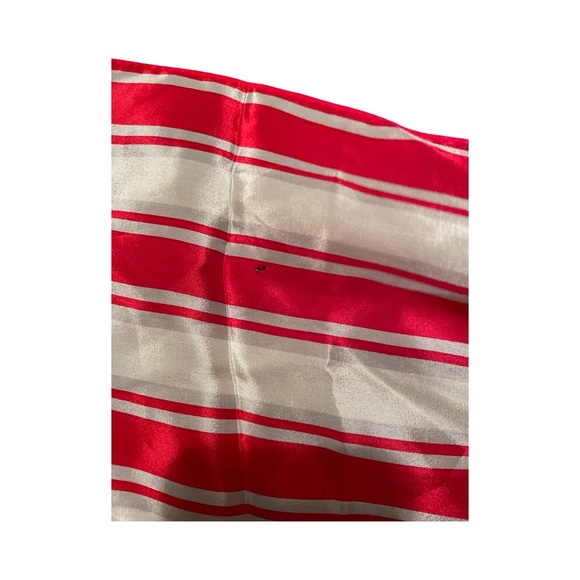 Oscar de la Renta Red and White Striped Purse Scarf EUC, One size - Picture 4 of 4